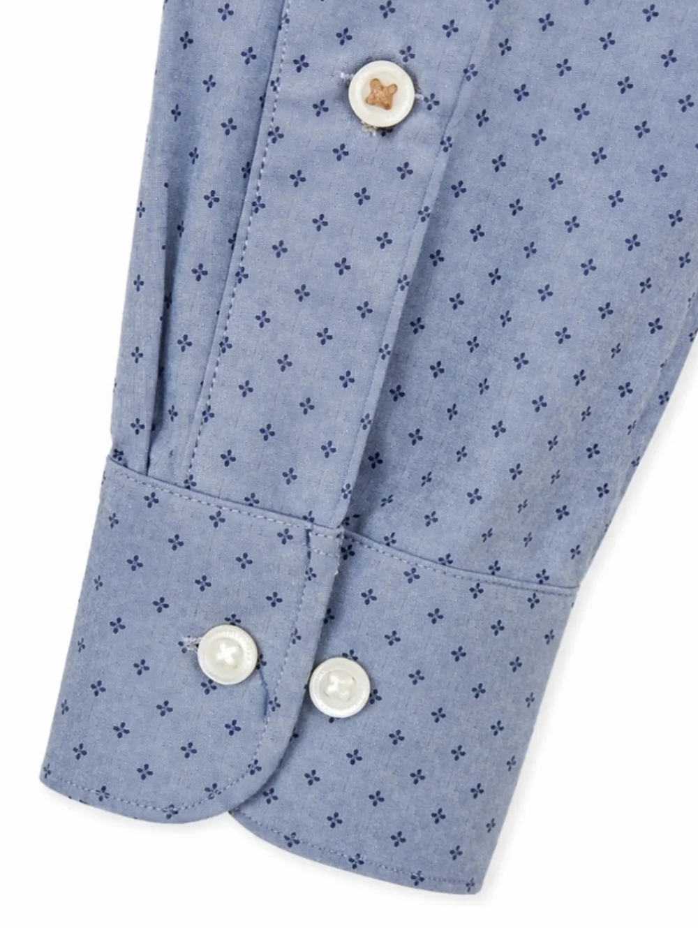 NWT Bonobos Blue Small Navy Quatrefoil Print Mens Reg Fit Button Down Sz Med